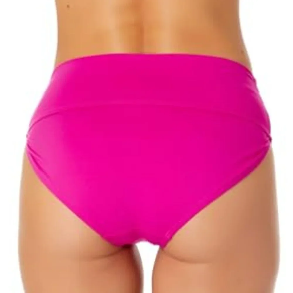 Anne Cole High Live In Color Soft Band High Waist Swim Bikini Bottom